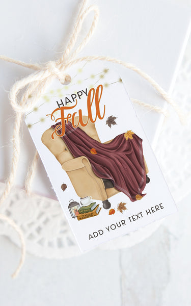 Cozy Chair Scene Fall Gift Tag