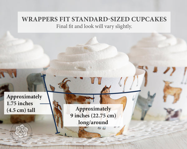 Farm Animals Cupcake Wrappers - Greengate Images
