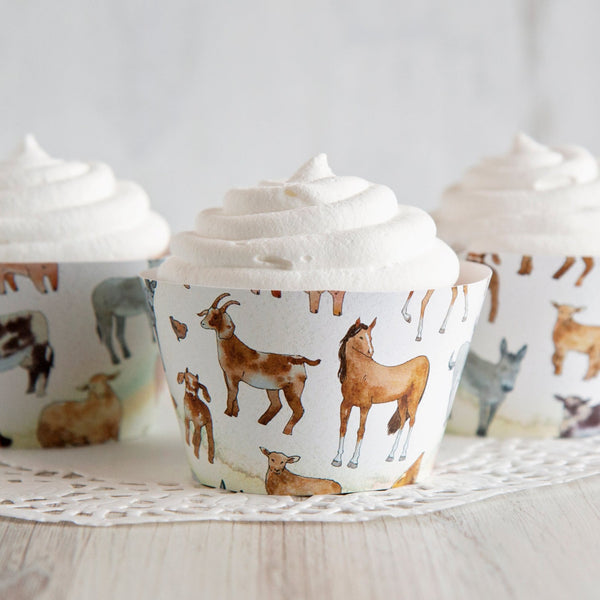 Farm Animals Cupcake Wrappers - Greengate Images