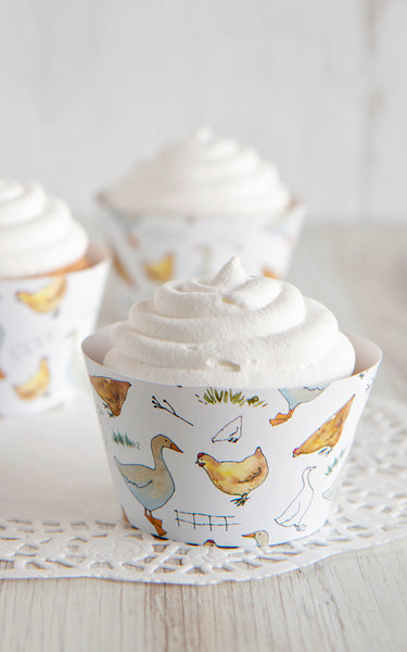 Farm Bird Cupcake Wrappers - Greengate Images