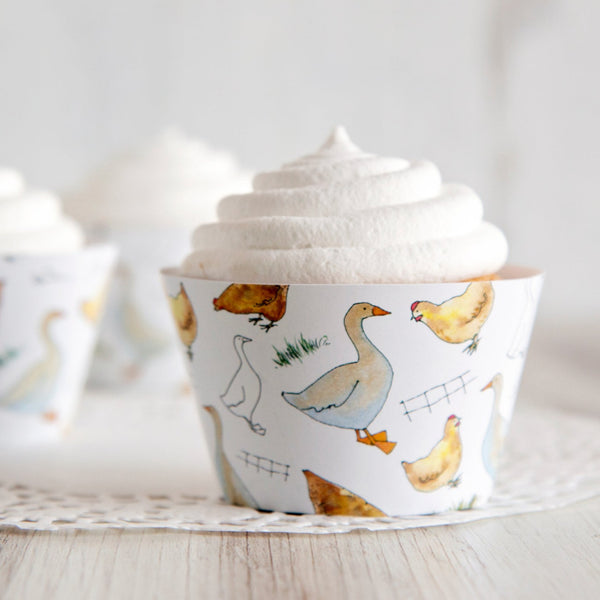 Farm Bird Cupcake Wrappers - Greengate Images