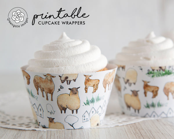 Sheep Cupcake Wrappers - Greengate Images