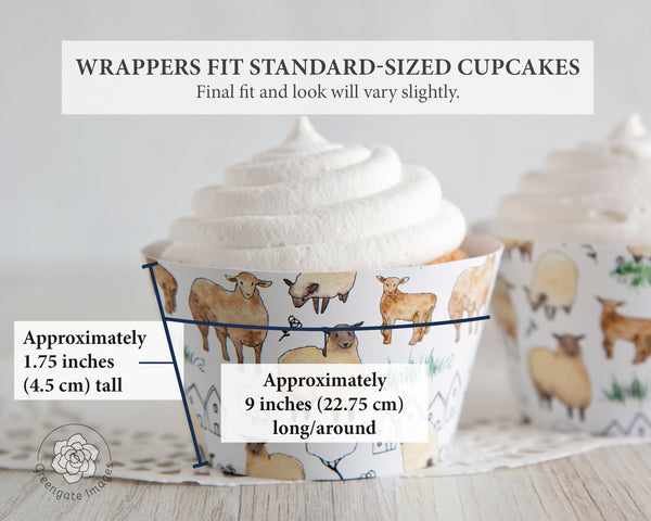 Sheep Cupcake Wrappers - Greengate Images