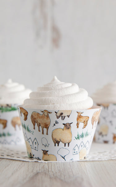 Sheep Cupcake Wrappers - Greengate Images