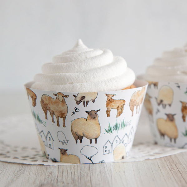 Sheep Cupcake Wrappers - Greengate Images
