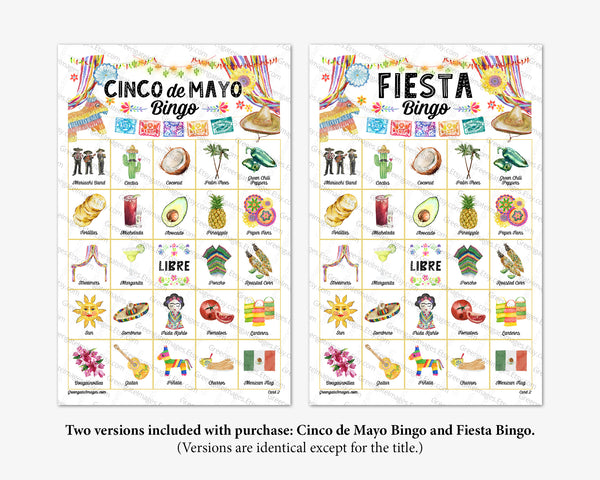 Fiesta / Cinco de Mayo Bingo - Both titles included - Greengate Images