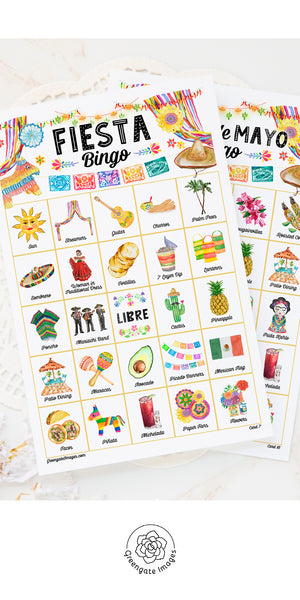 Fiesta / Cinco de Mayo Bingo - Both titles included - Greengate Images