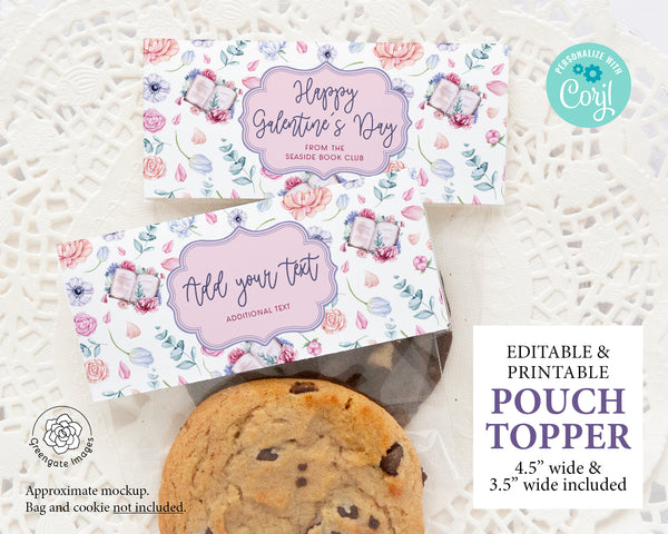 Cookie Pouch Topper - Floral Books - Greengate Images