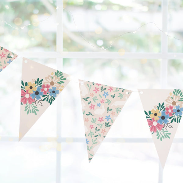 Easter Bunting - Bunnies and Flowers - Greengate Images
