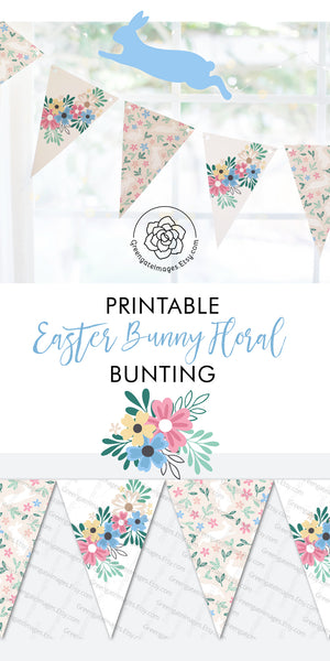 Easter Bunting - Bunnies and Flowers - Greengate Images