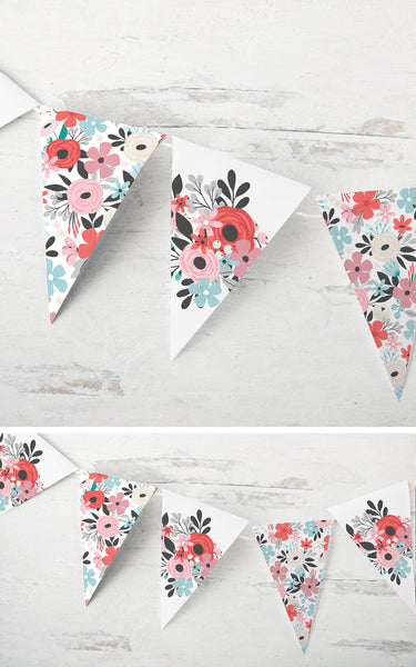 Valentine Floral Bunting - Greengate Images