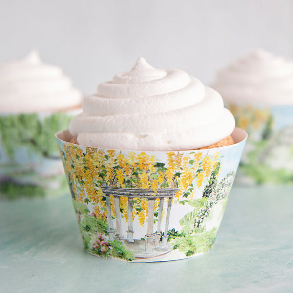 Garden Cupcake Wrappers - Floral Scenes - Greengate Images