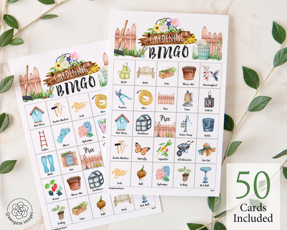 Gardening Bingo Cards – Greengate Images