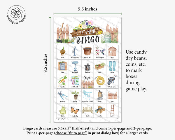 Gardening Bingo - Greengate Images