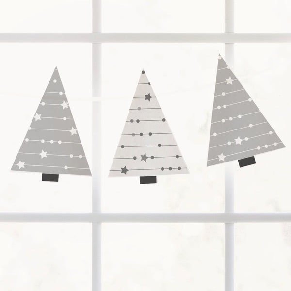 Christmas Tree Garland - Gray With Stars - Greengate Images