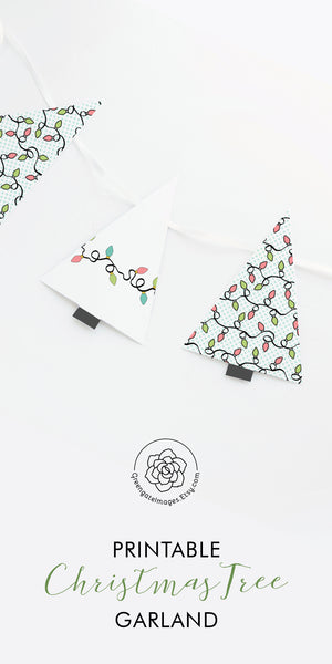 Christmas Tree Garland - Pastel Lights - Greengate Images