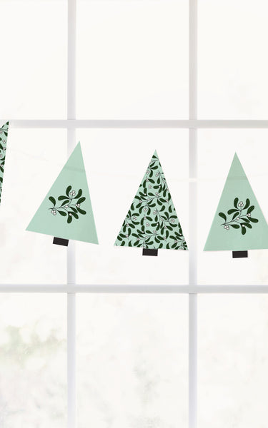 Christmas Tree Garland - Mint Mistletoe - Greengate Images