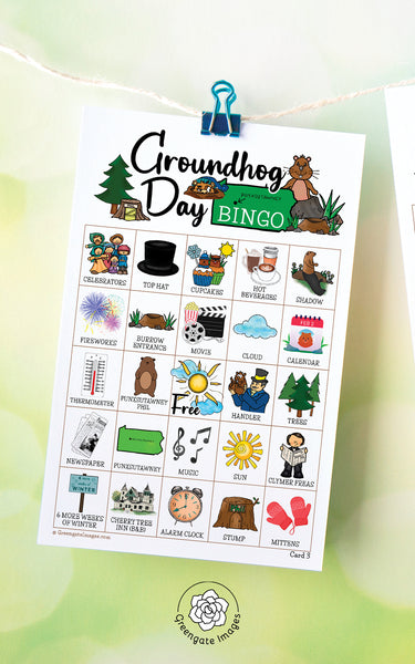 Groundhog Day Bingo - Greengate Images