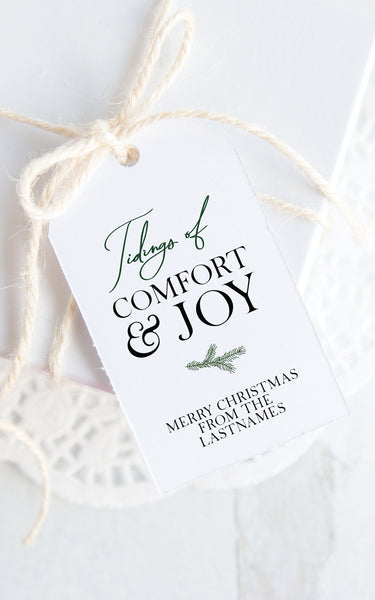 Christmas Hymn Gift Tag - Tidings of Comfort and Joy