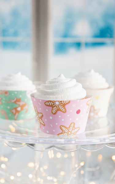 Gingerbread Christmas Cupcake Wrapper Trio - Greengate Images