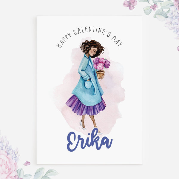 Personalized Greeting Card - Female 1 - Greengate Images