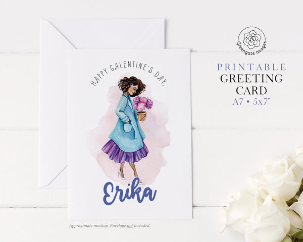 Personalized Greeting Card - Female 1 - Greengate Images