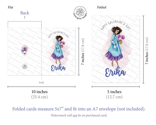 Personalized Greeting Card - Female 1 - Greengate Images