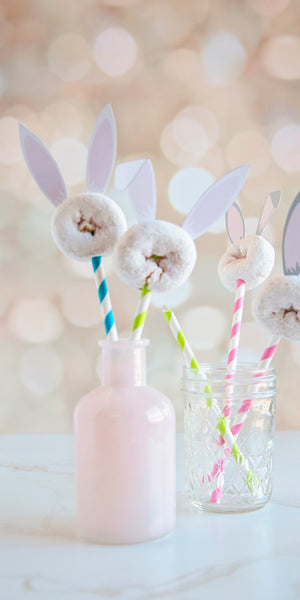 Bunny Cupcake Wrappers + Toppers - Gray - Greengate Images