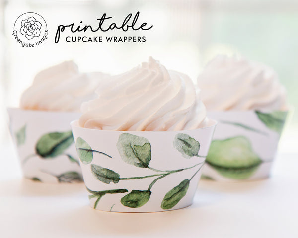 Cupcake Wrapper - Wedding Greenery - Greengate Images
