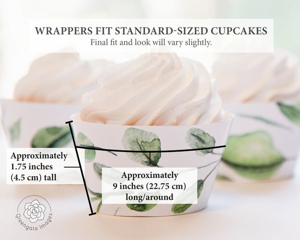 Cupcake Wrapper - Wedding Greenery - Greengate Images