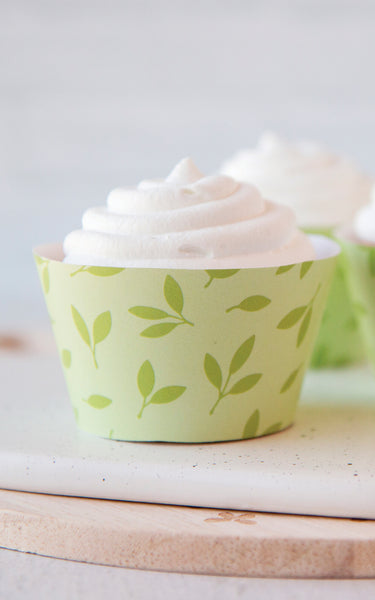 Green Leaves Cupcake Wrapper - Greengate Images