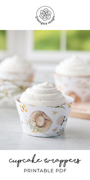 Sun Hats, Flowers & Butterflies Cupcake Wrappers - Greengate Images