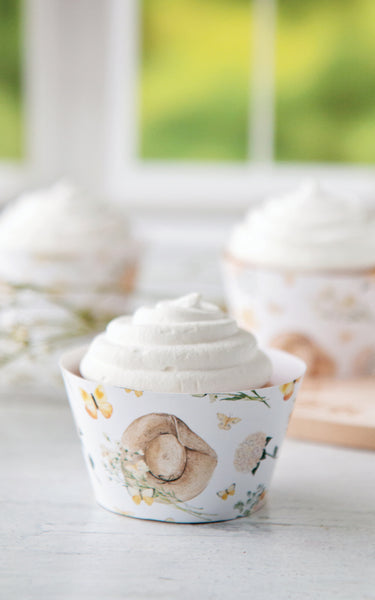 Sun Hats, Flowers & Butterflies Cupcake Wrappers - Greengate Images