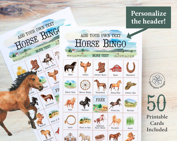 Horse Bingo - Greengate Images