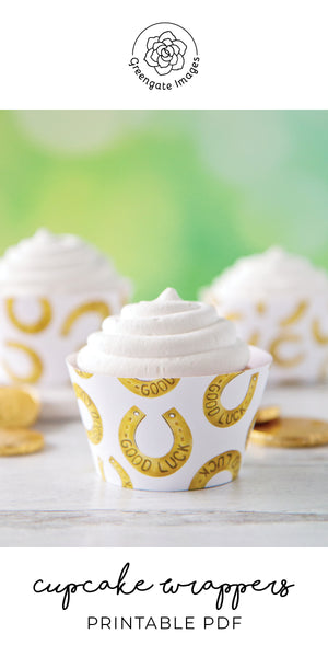 Good Luck Horseshoe Cupcake Wrapper - Greengate Images
