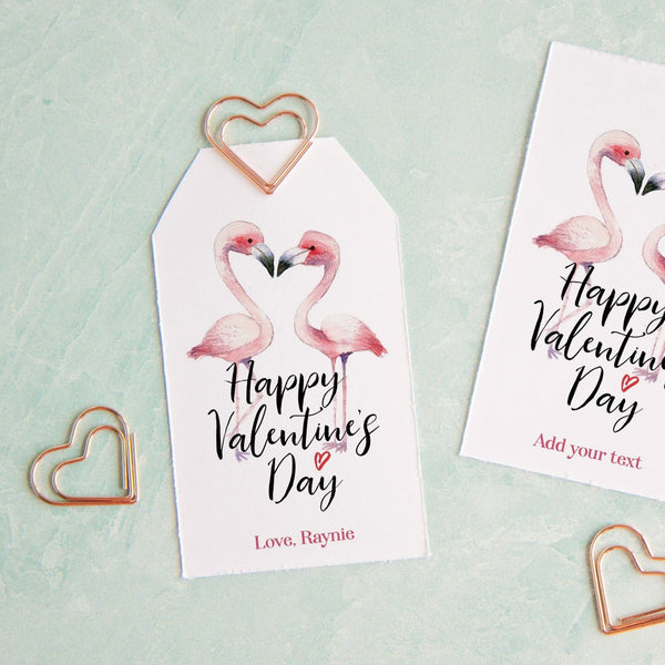 Flamingo Valentine Gift Tags