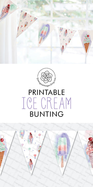Ice Cream Bunting Set - Greengate Images