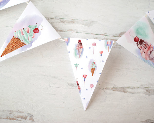 Ice Cream Bunting Set - Greengate Images