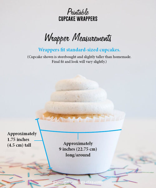 Pink Lemon Cupcake Wrapper Trio - Printable Digital Download by Greengate Images