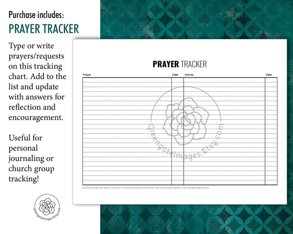 Bible Study and Spiritual Life Pack - Printable Digital Download by Greengate Images