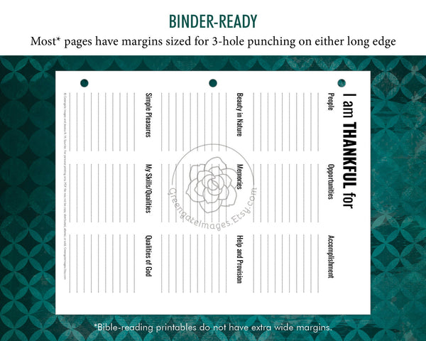 Bible Study and Spiritual Life Pack - Printable Digital Download by Greengate Images