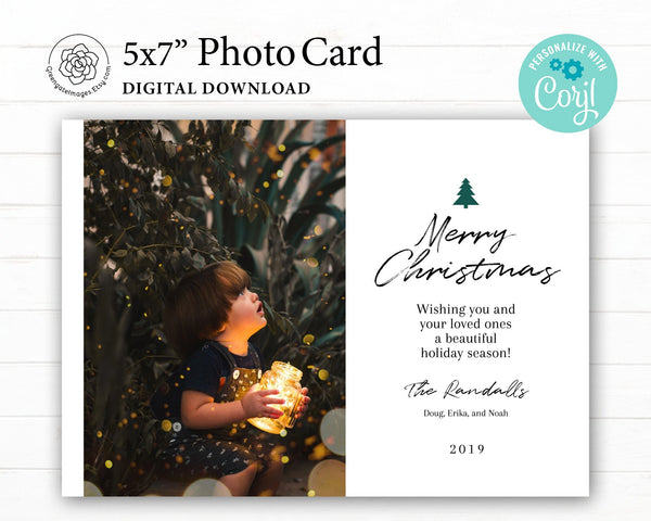 5x7 Christmas Photo Card 