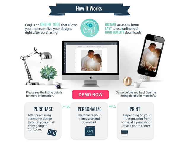 5x7 Engagement Announcement - Printable Digital Download by Greengate Images