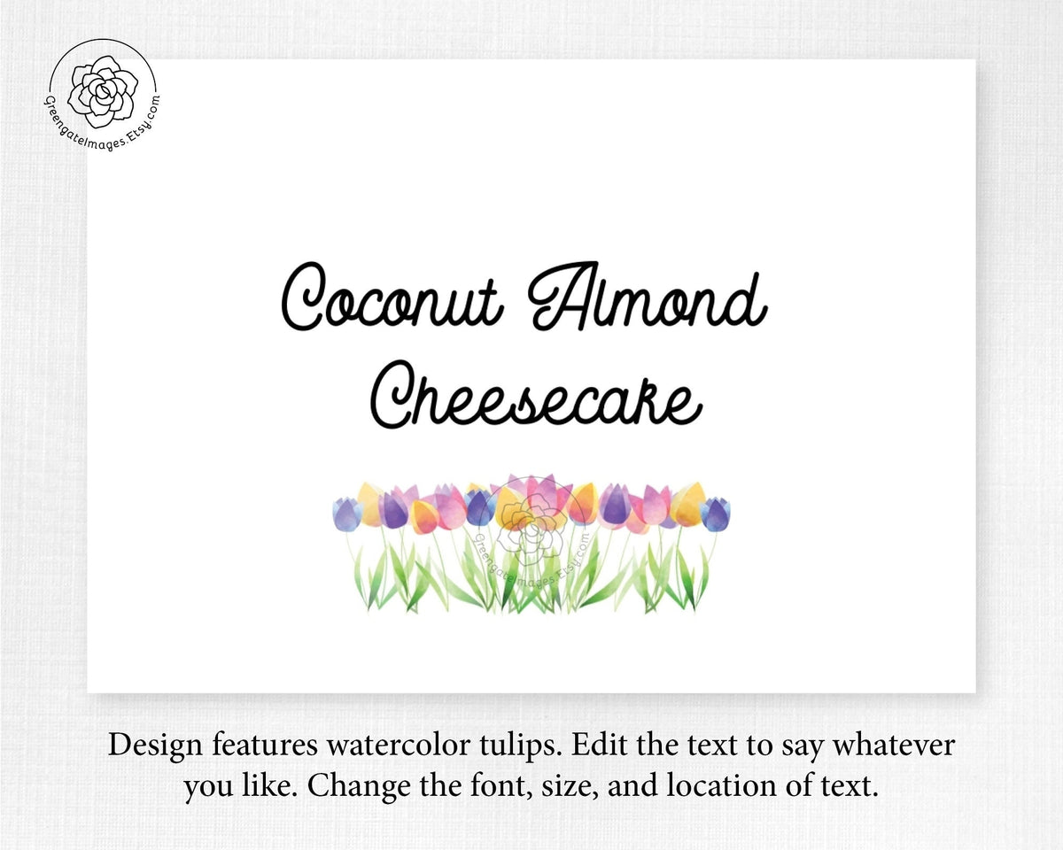 Spring Place Cards - Colorful Tulips – Greengate Images