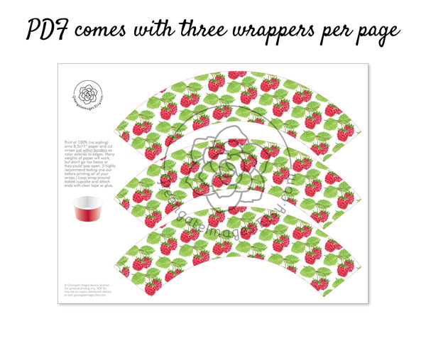 Raspberry Cupcake Wrapper - Greengate Images