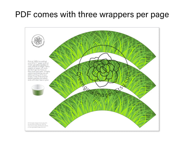 Grass Cupcake Wrappers - Greengate Images
