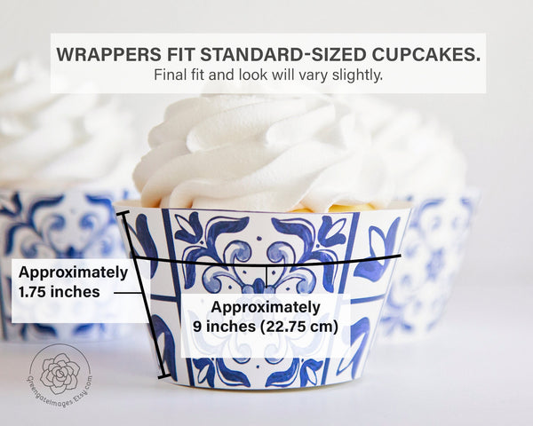 Talavera Style Cupcake Wrapper - Greengate Images