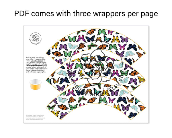 Butterfly Cupcake Wrappers - Colorful - Greengate Images