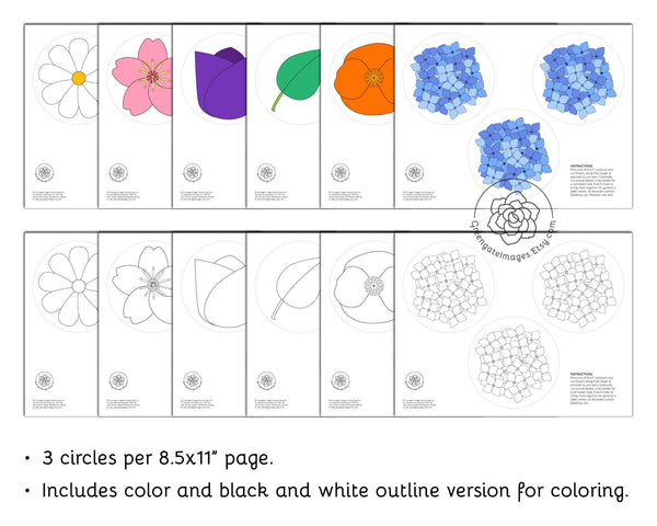 Flower Garland - Printable Digital Download by Greengate Images