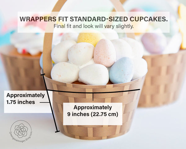 Basket Cupcake Wrappers - Greengate Images